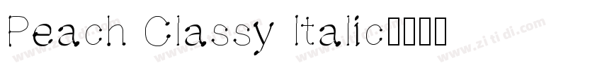 Peach Classy Italic字体转换